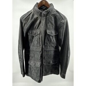 Vintage Alpinestars Leather Motorcycle Jacket Black Men's M